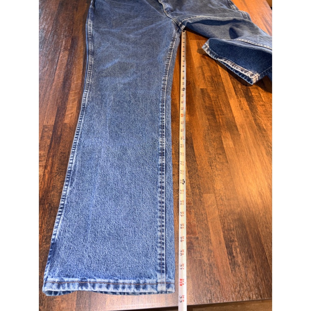 Wrangler Mens Jeans 40x34 Slim Fit Blue Denim Vintage Western Style - Picture 4 of 7